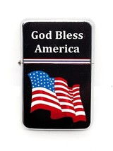 Ransoms God Bless America Design Refillable Soft Flame Oil Windproof Lig... - $9.89