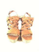 Guess G Beige Faux Suede Slingback Sandal Heels Shoe Womens 10 M (SW19)pm1 - £19.03 GBP