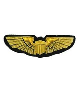 US AIR FORCE PILOT WINGS GOLD BULLION BADGE 3 INCHES - CP BRAND FREE USA... - $18.75
