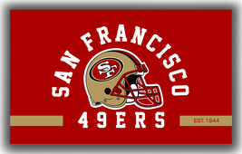 San Francisco 49ers Football Helmet Memorable Flag 90x150cm 3x5ft super Banner - $14.95