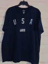 City Streets America Flag USA T-Shirt Men&#39;s Size XL Blue Tee Distressed ... - £7.16 GBP