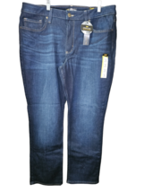 Lee Relaxed Fit Straight Leg Mid Rise Dark Wash Blue Denim Jeans - Size ... - $28.99