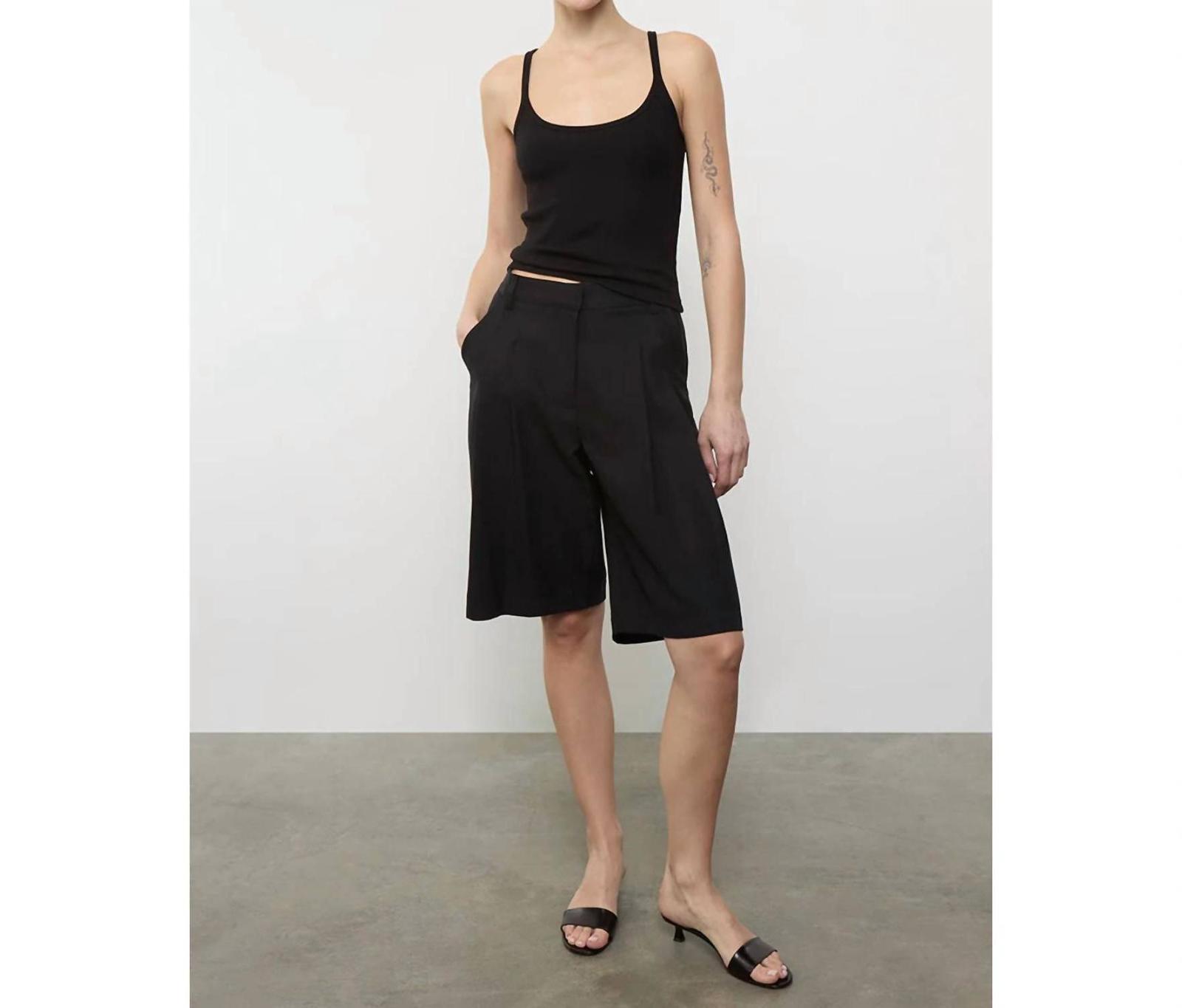 Enza Costa Twill Bermuda Short Black - $196.00