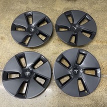 2019 Tesla TL000420304  Model 3 Aero Hubcap 18&quot; Wheel Cover Lot of 4 Read - $142.49