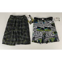 Boys Swim Shorts 4T Sz 4 Swim Trunks Boy 2 Pair Joe Boxer Adjustable New NWT - £13.50 GBP