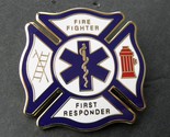 FIREFIGHTER FIRE FIGHTER FIRST RESPONDER SHIELD BADGE LAPEL PIN 1.4 INCHES - $6.74