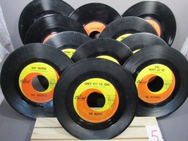 Records 45s Vintage Mixed Set Of 11 Sleeved Well Played &quot;Beatles Peter &amp; Gordon&quot; - £84.35 GBP