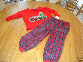 Boys Christmas PJ&#39;s set 2 pajamas Tom &amp; Jerry cartoons 2T toddler pants shirt - £6.84 GBP