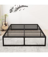 14 Inch Queen Bed Frame Heavy Duty Steel Slat Support Metal Platform Bed... - £57.61 GBP