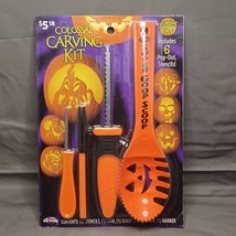 Colossal Carving Kit, Pumpkin Pro Carving 6 Pop Out Stencils - $6.92 CAD