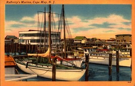 Linen Postcard - Rafferty&#39;s Marina - Cape May, NJ-c. 1950&#39;s-BK33 - £6.61 GBP