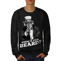 Wellcoda Beard Funny Uncle Sam Mens Sweatshirt, Uncle Casual Pullover Jumper - £24.54 GBP+