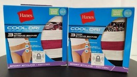 Hanes Cool Dri Women Tagless Hipsters Size 9 2XL (3-Pack) Underwear 2 packs - £14.22 GBP