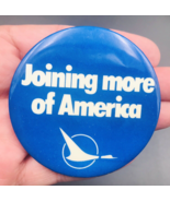 Vintage North Central Airlines Joining More of America Round Blue Pin 2.... - £11.05 GBP