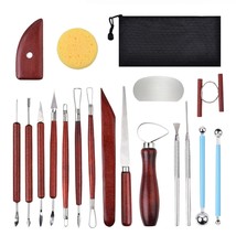 18Pcs Clay Sculpting Tools, Basic Clay Pottery Carving Tool Kit With Wooden Hand - £15.97 GBP