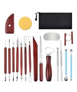 18Pcs Clay Sculpting Tools, Basic Clay Pottery Carving Tool Kit With Woo... - £15.71 GBP