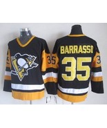 Penguins #35 Tom Barrasso Jersey Old Style Uniform Black - $49.00