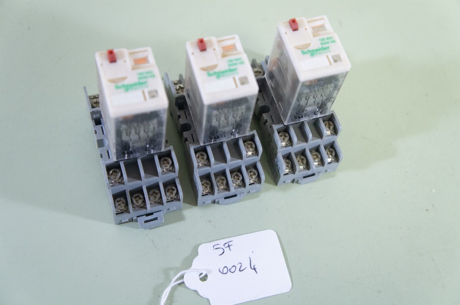 Lot of 3 Schneider Electric Relays RXM4AB2F7 120V Coil- 6A -w/ IDEC SY4S... - $24.47
