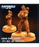3D Printed Papsikels Human Space Marine Pvt Billy Joe Crowford Aliens vs... - $13.89 CAD