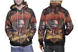 Cinderella Band Rock   Men&#39;s Full-Print Sublimation Zipper Hoodie - $46.47 CAD