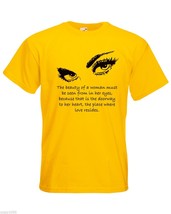 Mens T-Shirt Womens Eyes Silhouette Quote, Sexy Face Shirts, Teens Eye Shirt - £19.38 GBP