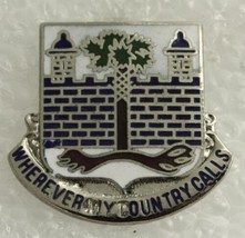 Vintage Military DUI Pin 118th Infantry Regiment WHEREVER MY COUNTRY CAL... - £7.37 GBP