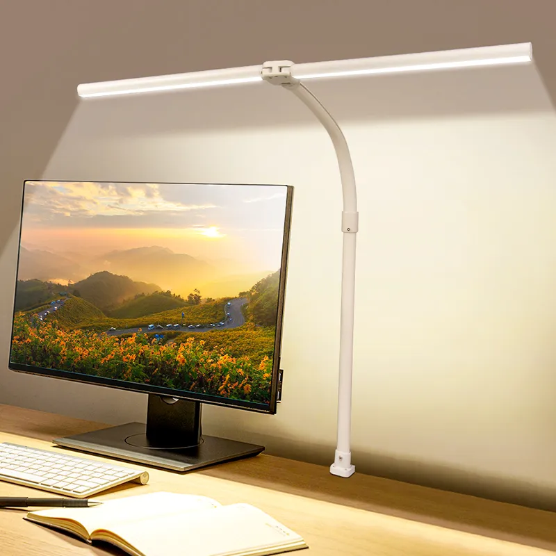 LAOPAO Double Head LED Desk Lamp EU/US Architect Desk Lamps Office 24W Brightest - £43.16 GBP+