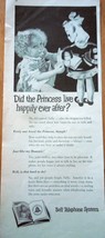 Bell Telephone System Little Girl & Phone Doll Advertising Print Ad Art 1950s - $9.99