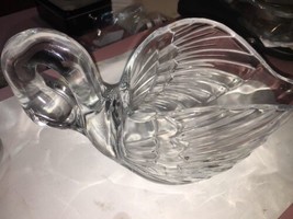 Glass Swan Pot-Very Solid Quality-Rare-SHIPS N 24 HOURS - £46.25 GBP