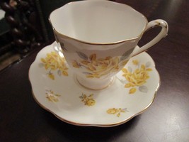 Royal Standard Cup And Saucer Yellow Flowers Margaret Rose Pattern [95B] - £43.39 GBP