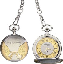 . Pocket watch  image of Hoover Dam on front and commemeration to its op... - $9.89