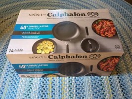 Select By Calphalon 14pc Nonstick Cookware Set Aqua Shield -Black BRAND NEW - £108.29 GBP