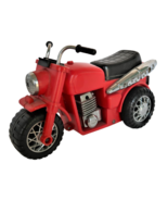 Vtg Friction Toy Three Wheel Motorcycle Red Trike Plastic Made in Korea - £31.46 GBP