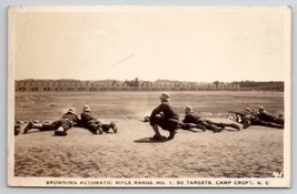 RPPC Soldiers Browning Automatic Rifle Range no.1 Camp Croft SC Postcard J23 - £11.78 GBP