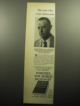 1958 Webster&#39;s New World Dictionary Advertisement - Erskine Caldwell - £14.78 GBP