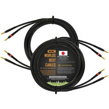Coaxial Speaker Cable Pair With Two Eminence Gold-Plated Banana Plugs On... - £93.37 GBP