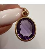 1980 Vintage USSR 583 ROSE Gold 14K Amethyst Woman&#39;s Jewelry Pendant 3.2 gr - £552.03 GBP