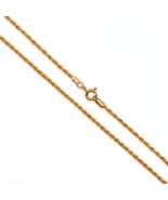 22ct Yellow Gold Mens/Ladies Light Weight Hollow Rope Chain Necklace 16&#39;... - $326.92