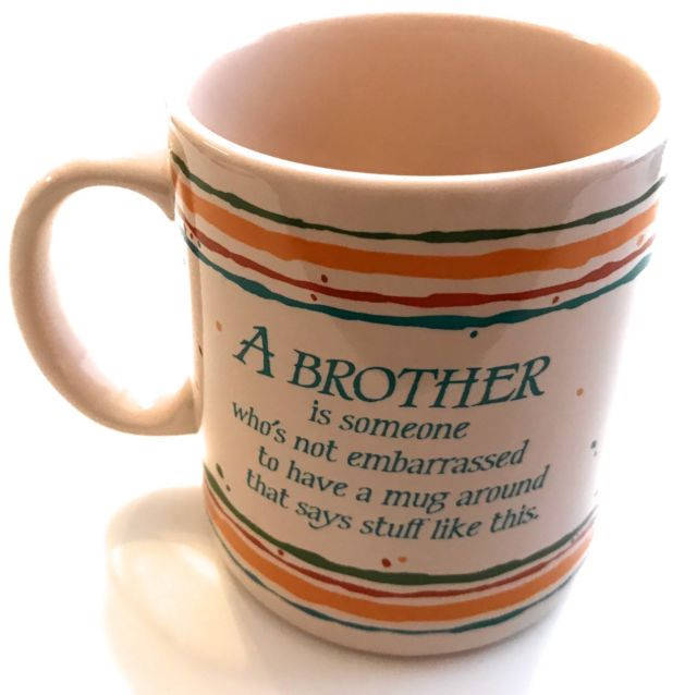 Primary image for 1985 Hallmark "A Brother" Collectible Ceramic Coffee Mug Made In Japan 12 oz