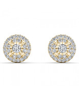 10K Yellow Gold 1/4ct TDW Diamond Cluster Earrings - $309.99