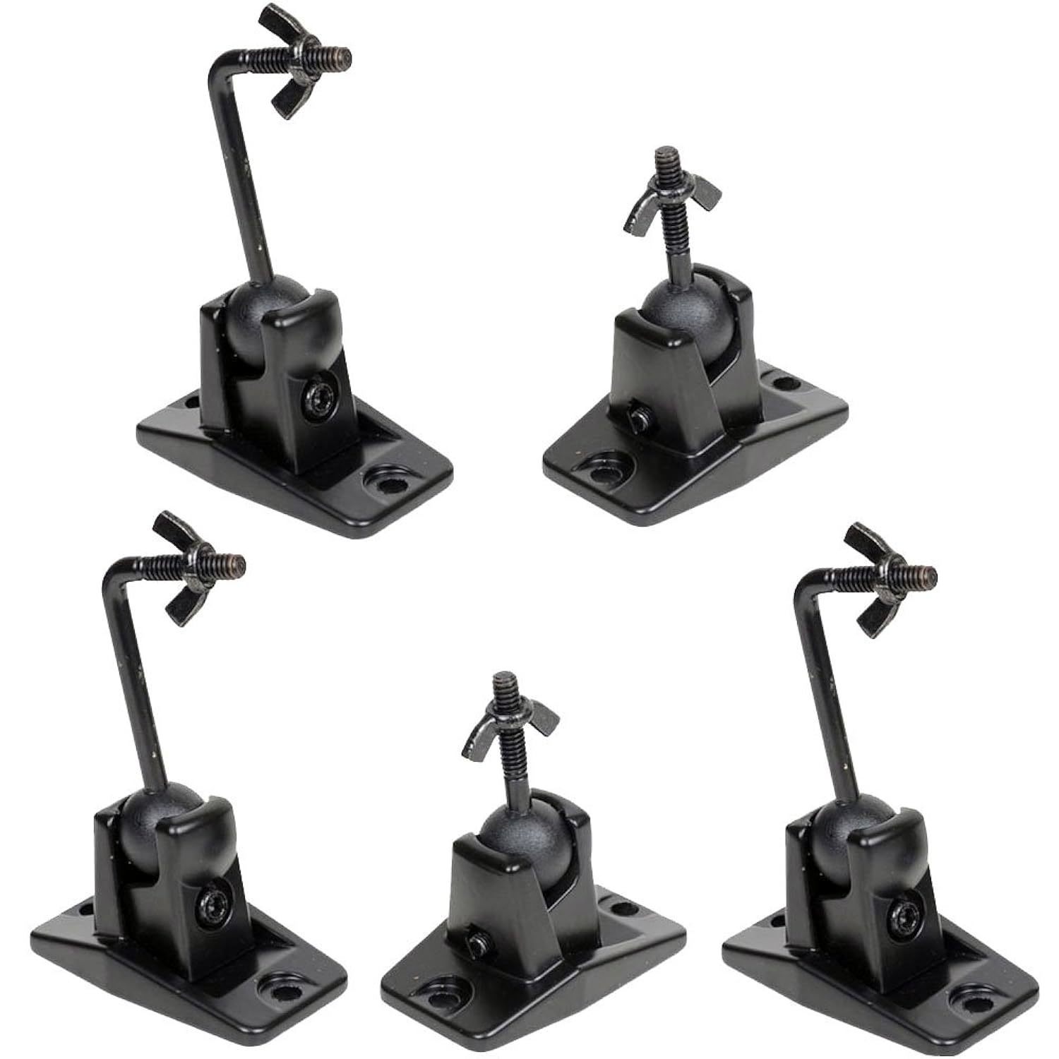 VideoSecu 5 Black Universal Satellite and Audio Speaker Mount Bracket for Wall o