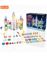 Glow STEM Magnetic Tiles 190 pcs Damaged Box - $43.40