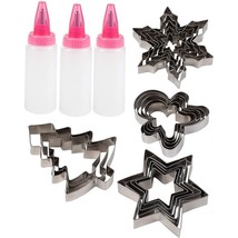 21 Pcs Christmas Cookie Cutters Set Stainless Steel For Biscuit Sandwich... - £30.68 GBP
