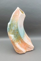 Tony Evans Signed Large Raku California Ceramic Studio Art Pottery Vase 20&quot; - £629.52 GBP