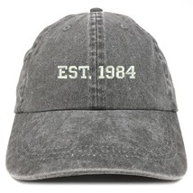 Trendy Apparel Shop EST 1984 Embroidered - 39th Birthday Gift Pigment Dyed Washe - £15.81 GBP