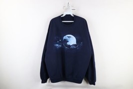 Vintage 90s Streetwear Mens XL Faded Nature Eagle Mountains Crewneck Sweatshirt - £40.68 GBP