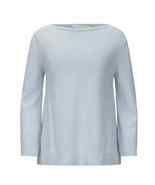 La Fee Parisienne Boat Neck Cotton Cashmere Sweater Porcelaine Blue Wome... - £107.23 GBP