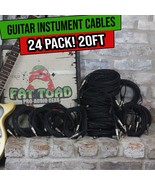 24 PACK - FAT TOAD 20FT Guitar Cords Instrument Cables | 24 AWG Patch Co... - $202.40 CAD