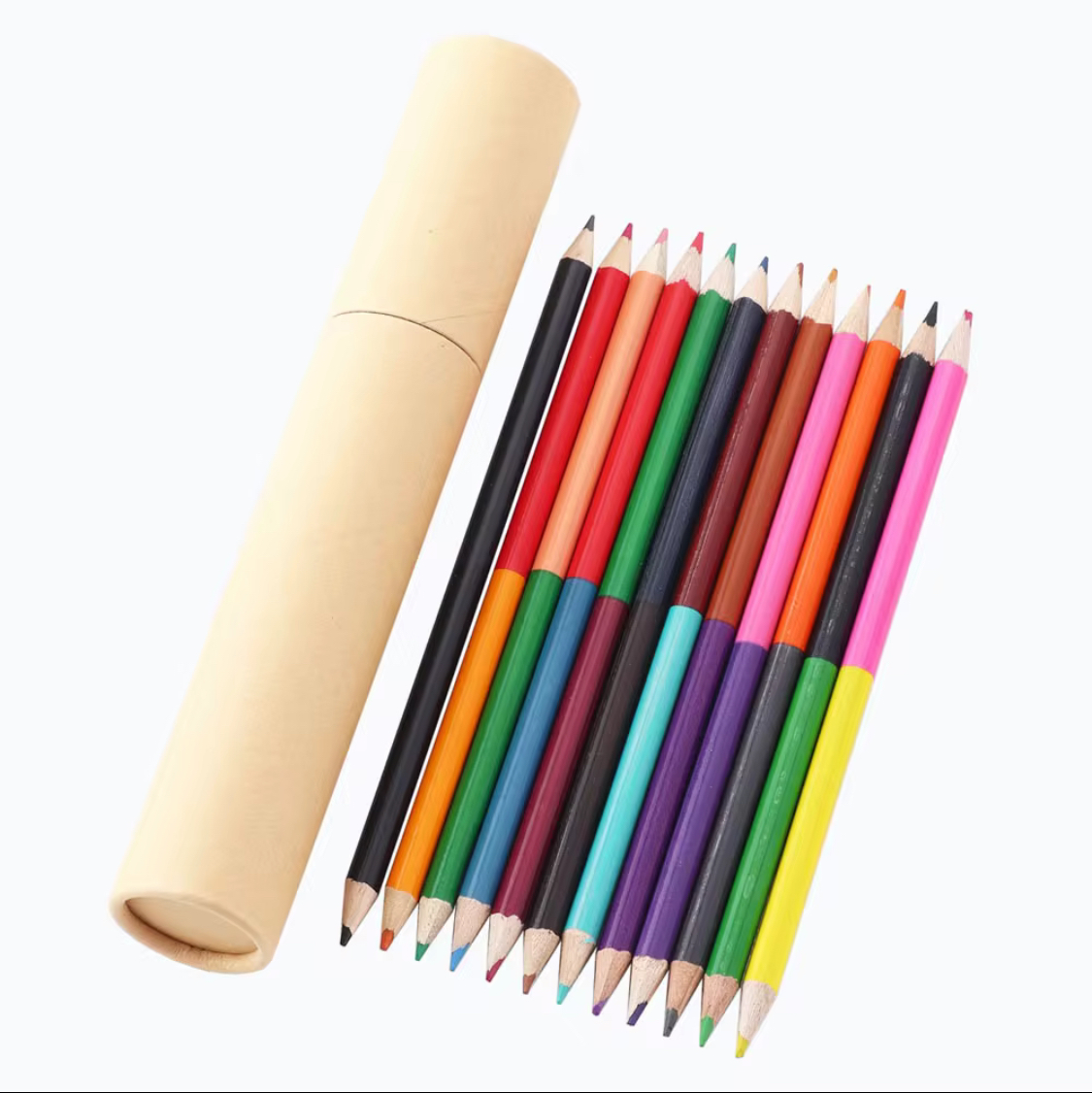 Colored Pencils Set with Storage Tube, 24 Vibrant Colors, Art Drawing Su... - $15.99