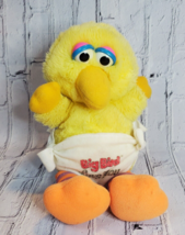 Big Bird Baby Hasbro Softies Sesame Street Yellow Luvs Diaper Plush  11" Muppet - $9.85